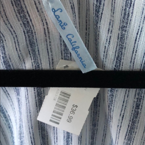 NWT blue and white stripe romper - Picture 4 of 5